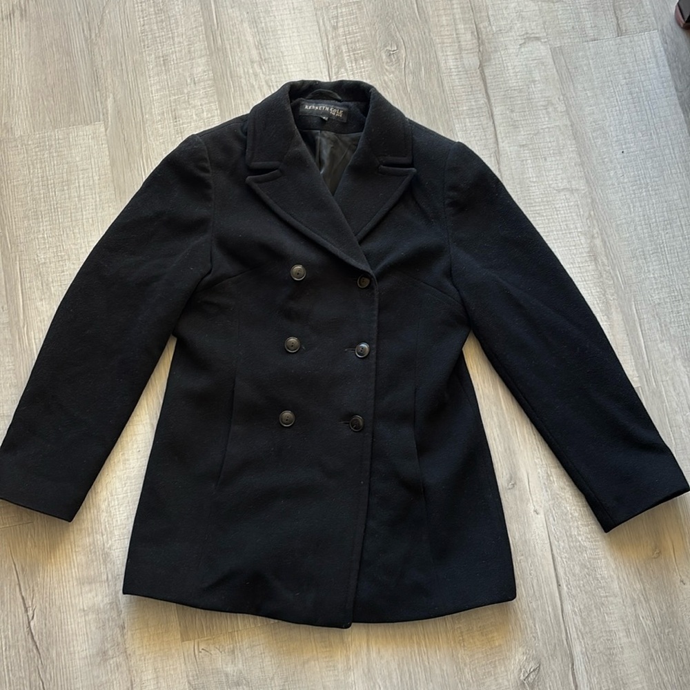 Kenneth Cole cashmere blend peacoat sz 6